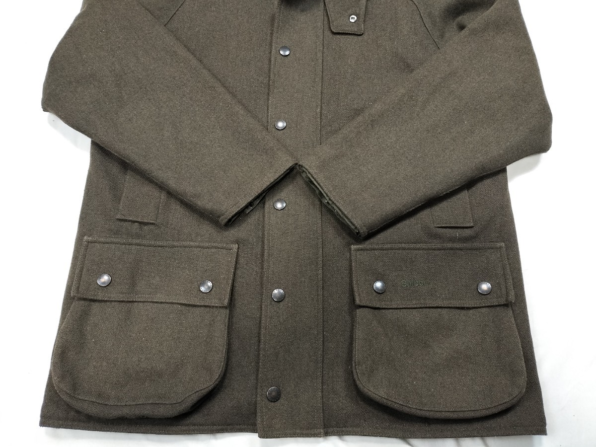 00s Barbour wool beaufort　オリーブグリーン　M バブアー　ウール　ビューフォート_画像10