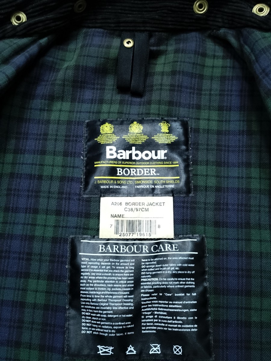 SPECIAL 90s Barbour Border c38 ブラック バブアー ボーダー SPECIAL 90s Barbour Border c38 ブラック バブアー ボーダー