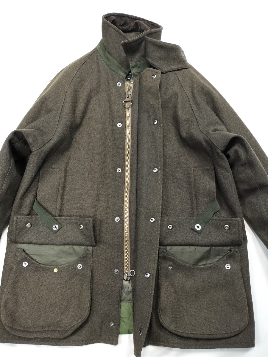 00s Barbour wool beaufort　オリーブグリーン　M バブアー　ウール　ビューフォート_画像6