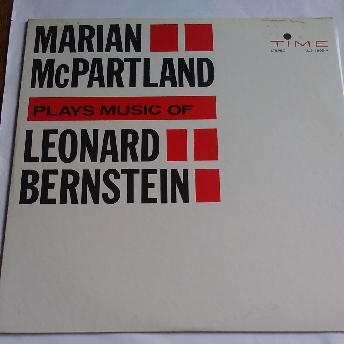 MARIAN McPARTLAND PLAYS MUSIC OF LEONARD BERNSTEIN TIME STEREO ULS-1809-V タイム・オリジナル・コレクション1800_画像1
