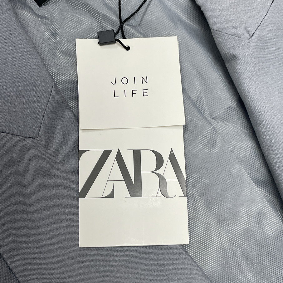 未使用品 /S/ ZARA グレー サテンブレザー 長袖ジャケット レディース タグ カジュアル アウター 通勤フェミニン 大人可愛い デイリー ザラ_画像5