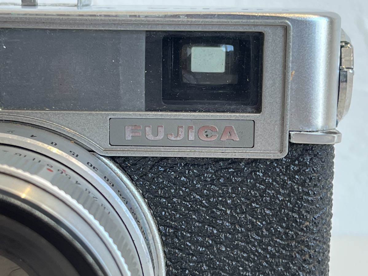 ■FUJICA フジカ V2 フィルムカメラ レンジファインダー ブラック×シルバーカラー レンズ FUJINON 1:1.8 f=4.5cm ※動作未確認品_画像6