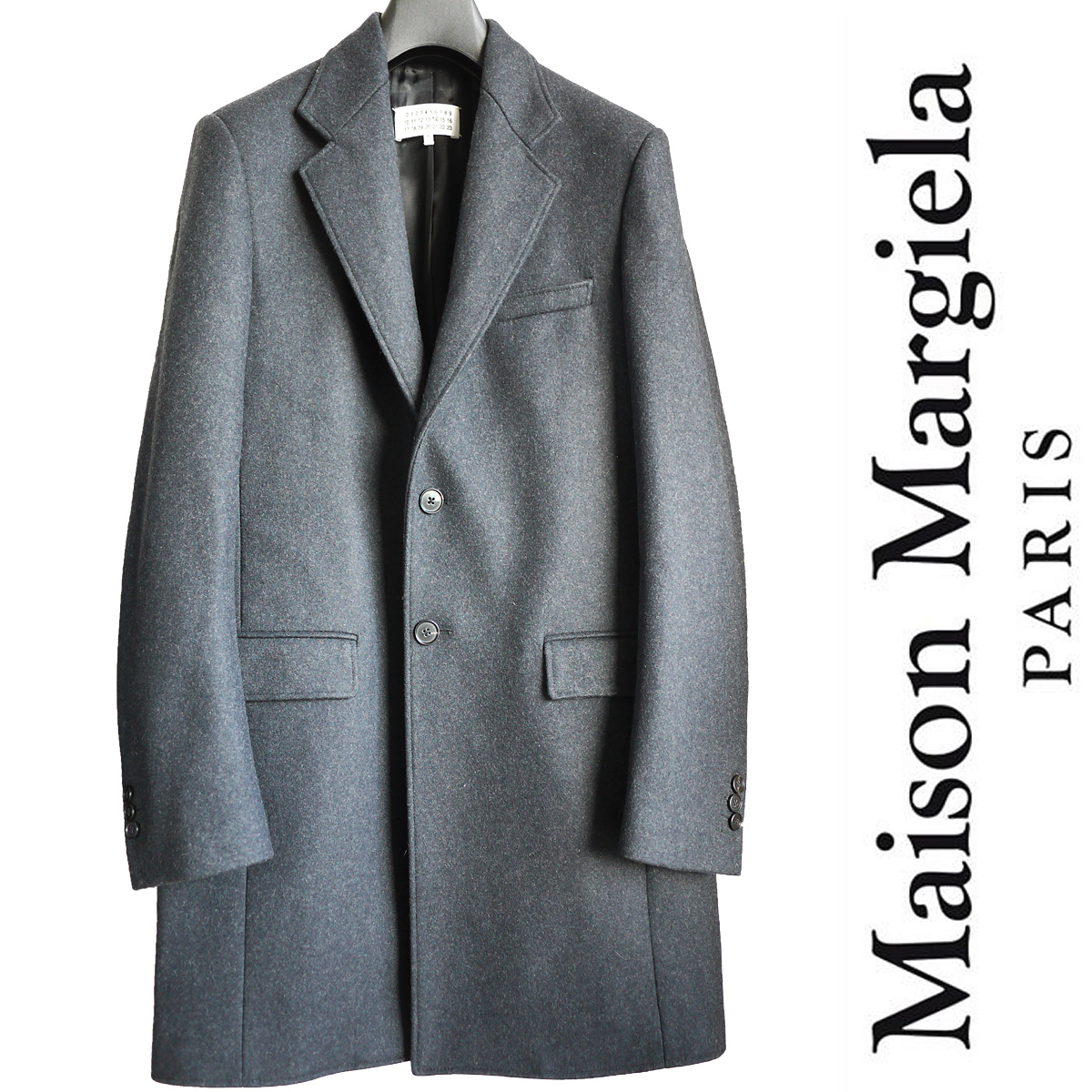 正規品 最高級 メゾンマルジェラ Maison Margiela ウールメルトン チェスターコート ジャケット ライダースブルゾン マルタンマルジェラ_画像1