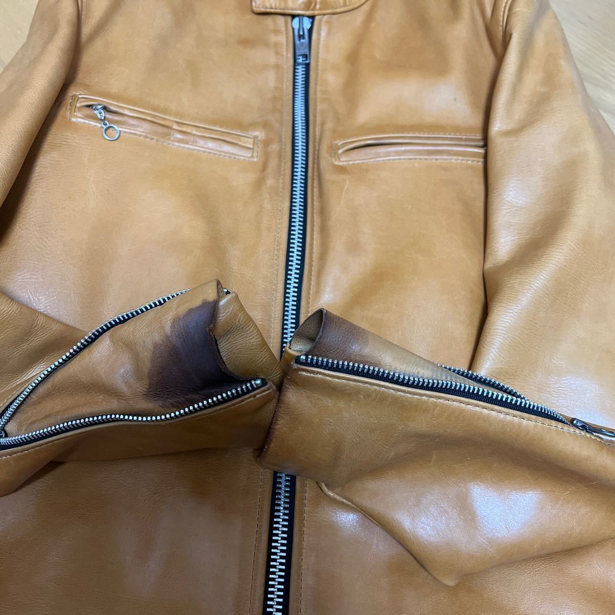 BACKDROP別注 VANSON/バンソン 9B 34 キャメル レザー BACKDROP別注 VANSON/バンソン 9B 34 キャメル レザー