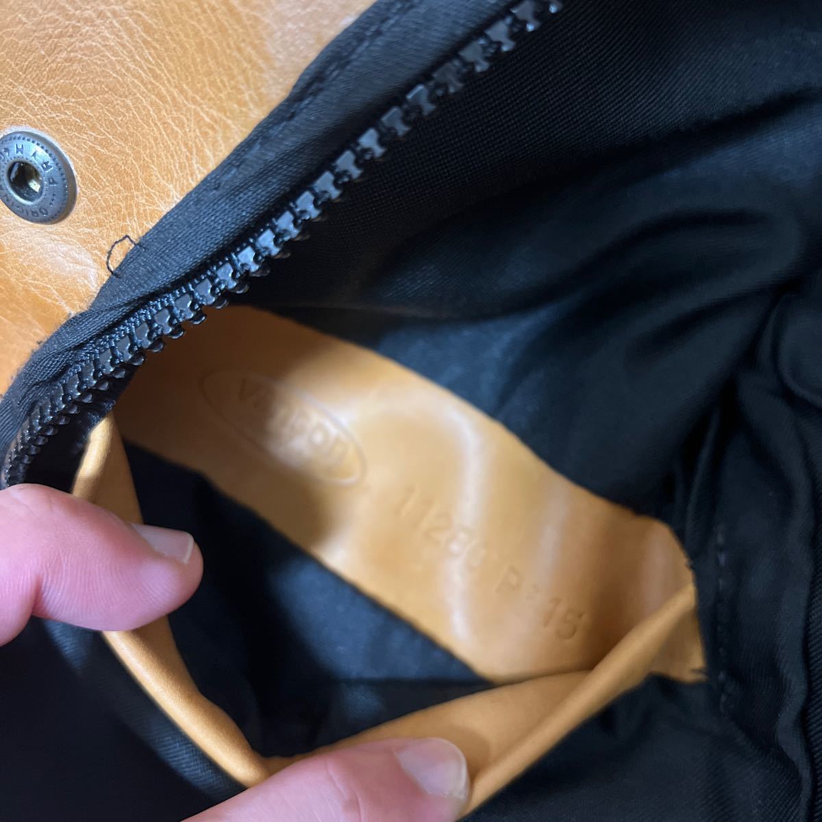BACKDROP別注 VANSON/バンソン 9B 34 キャメル レザー BACKDROP別注 VANSON/バンソン 9B 34 キャメル レザー
