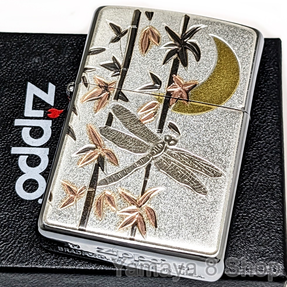 新品 ZIPPO 電鋳版 トンボ シルバー 和柄 ジッポー ライター_画像2