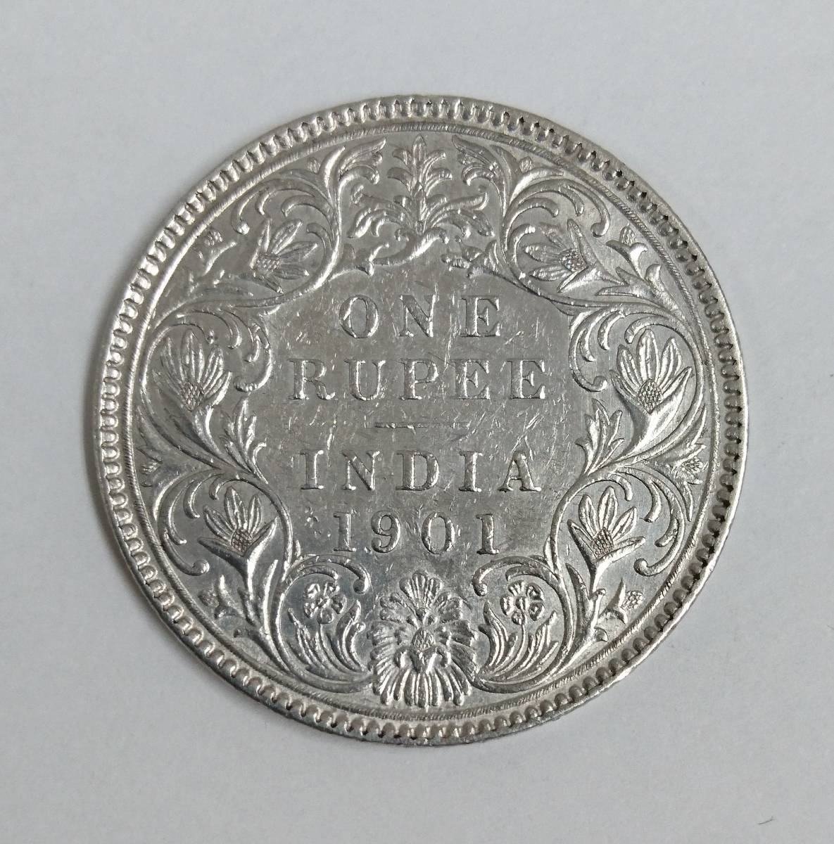  原文:◇ 英領 インド銀貨 1901 ONE RUPEE INDIA 硬貨 ◇
