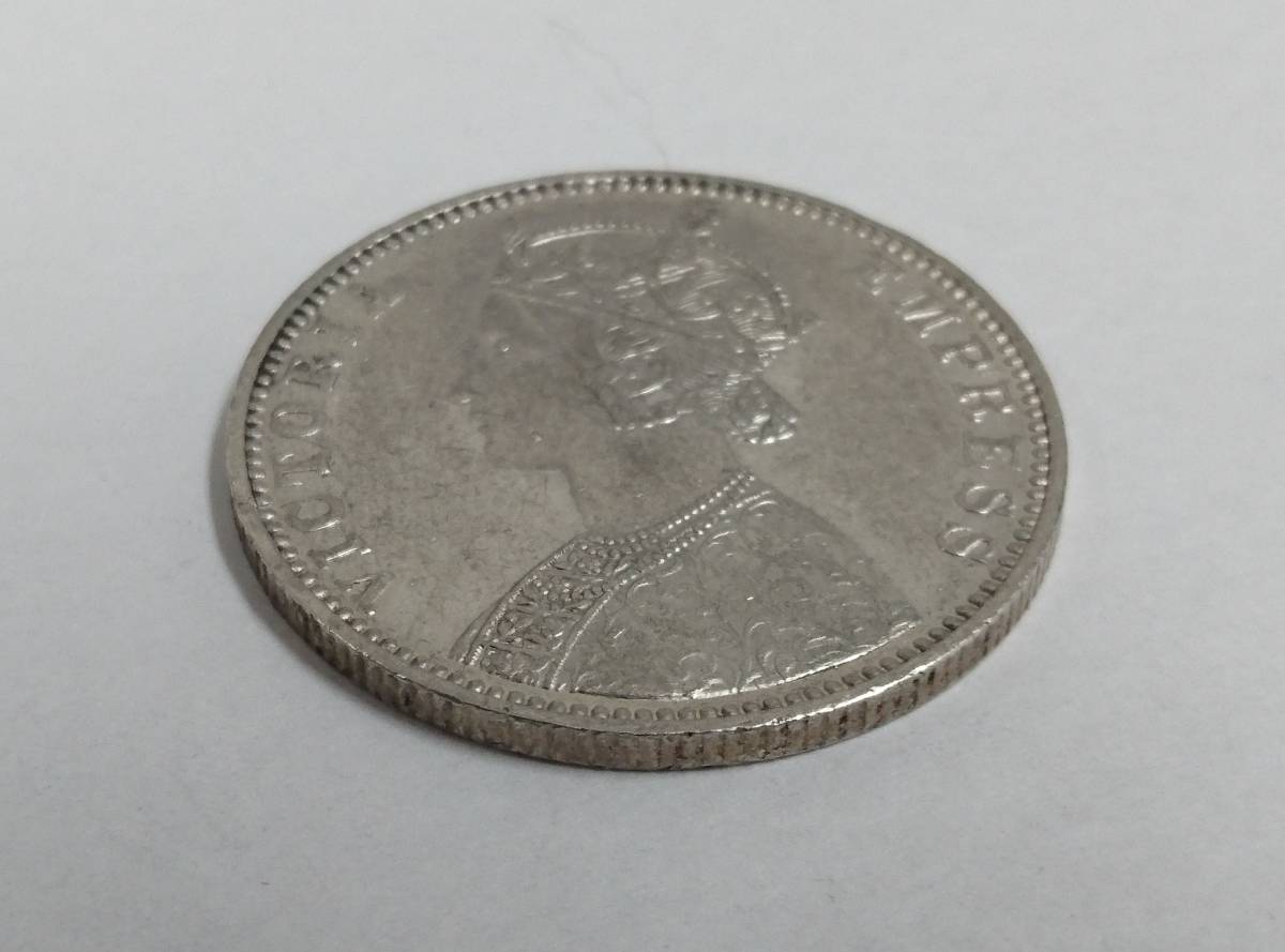  原文:◇ 英領 インド銀貨 1901 ONE RUPEE INDIA 硬貨 ◇