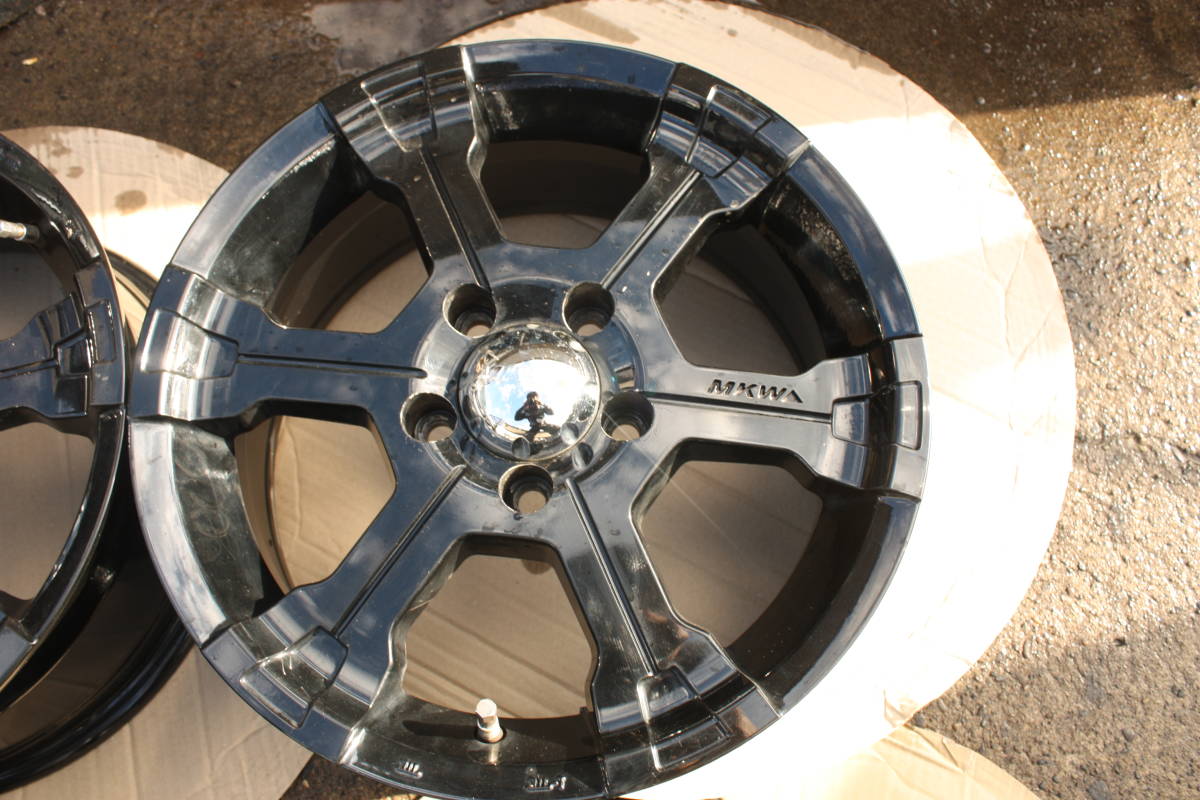 MKW Wheel MK - 36 Gross Black 4 Pieces Cherokee Wrangler Delica D 5 Alphard CX 5 Extrail Outlander 16×7 J +35 114.3 原文:MKWホイール MK-36 グロスブラック 4本 チェロキーラングラーデリカD5アルファードCX5エクストレイルアウトランダー16×7J +35 114.3
