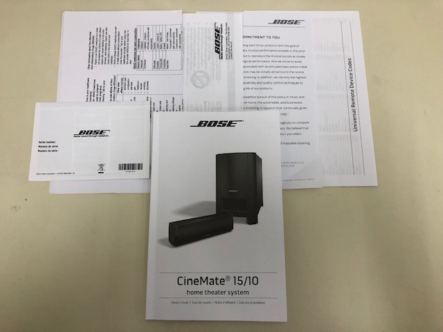  原文:BOSE　ボーズ　【CineMate15】　ホームシアターシステム　音出し確認済　中古　箱入り　美品