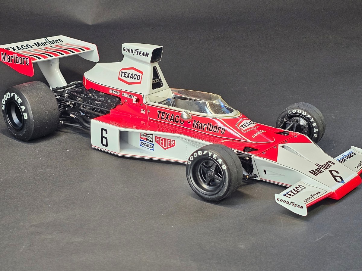 プラモデル完成品　タミヤ1/12ビッグスケールシリーズNO.14マルボロマクラーレンM23 #6デニスハルム　TEXACO Marlboro M23 D.Hulme_画像2