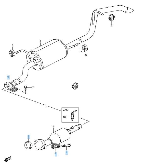 エブリィバン・ワゴンDA64V/Wマフラー接続部品セット　即納OKです。NA車_画像2