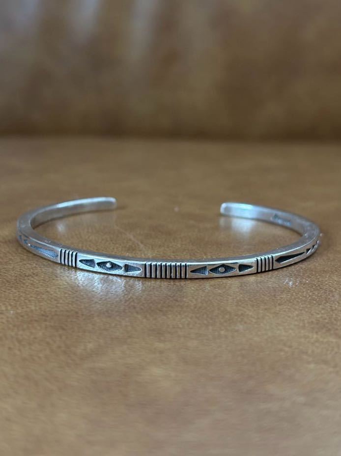  Navajo group ThomasCurtis silver bangle Thomas car tissilver925 silver Indian jewelry inspection Jennifer car tis