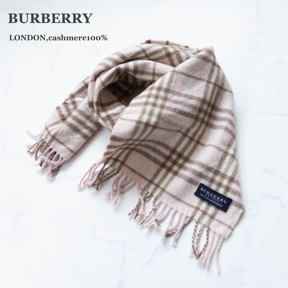 BURBERRY LONDON】バーバリーロンドン マフラー カシミヤ100% ノバ