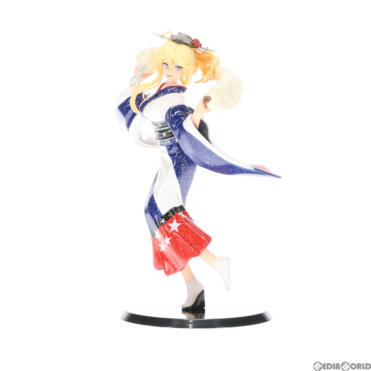 【中古】[FIG]Iowa(アイオワ) 晴れ着modeフィギュア ARくじアタルス。 艦隊これくしょん -艦これ- おめかし艦娘と装備の妖精さん プライズ_画像5