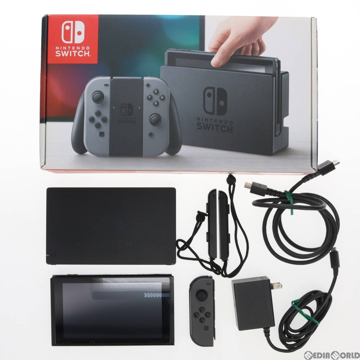 【中古】[本体][Switch]Nintendo Switch(ニンテンドースイッチ) Joy-Con(L)/(R) グレー(HAC-S-KAAAA)(60012226)