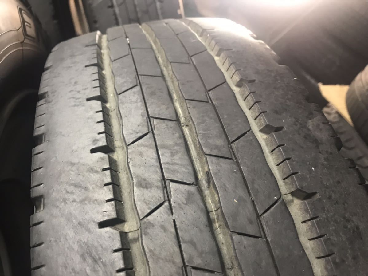 9t-86) 215/70R17.5 DUNLOP Enasave SPLT50 7-8分山トヨタ コースター 日野リエッセII TOPY製 DF2B 6.0J PCD203.2 5穴_画像6