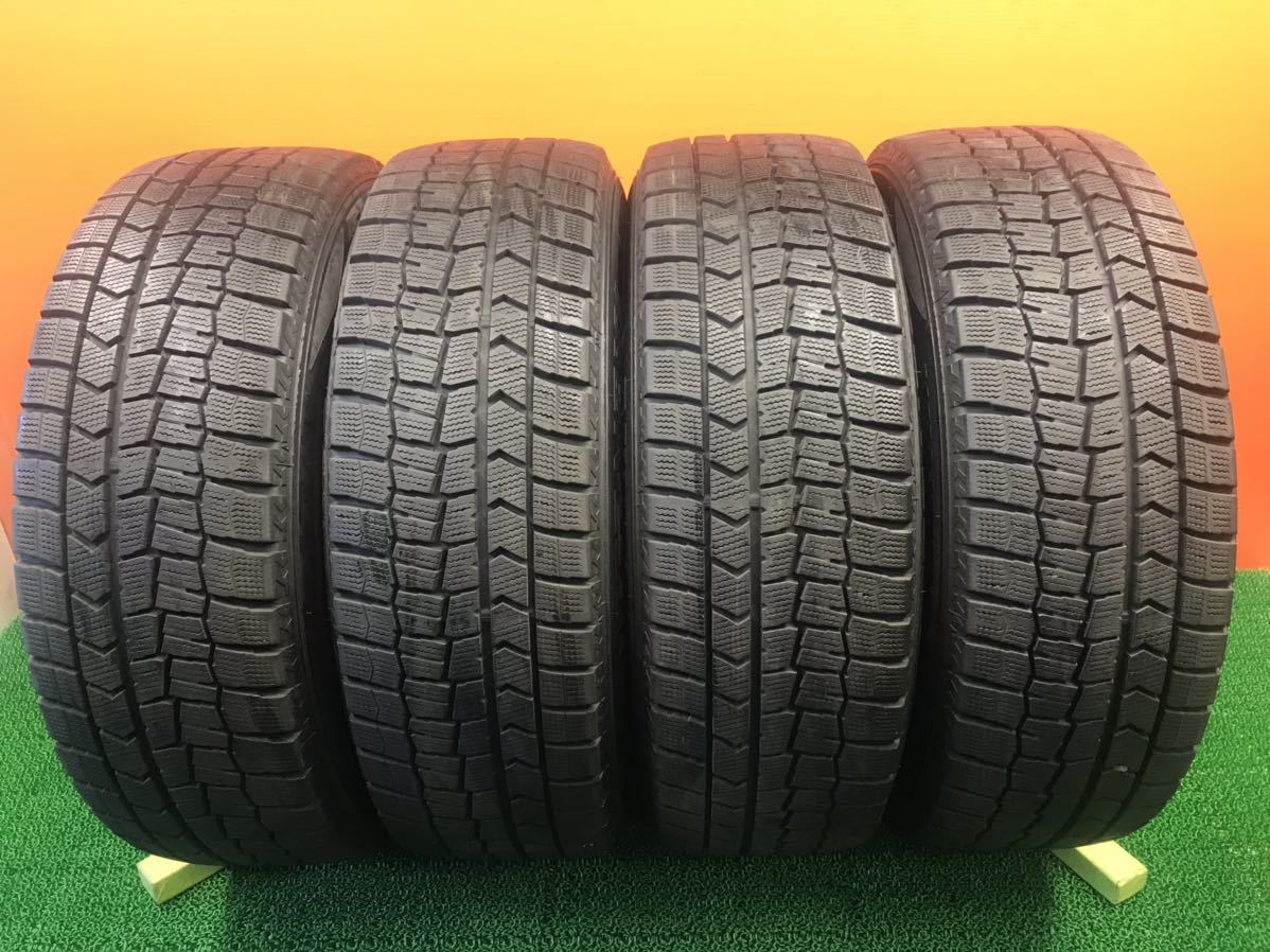 5t-62)冬 215/60R17 DUNLOP Winter Maxx WM02 8.5分山 7J+50 PCD114.3 5穴 エスティマ オデッセイ等_画像3