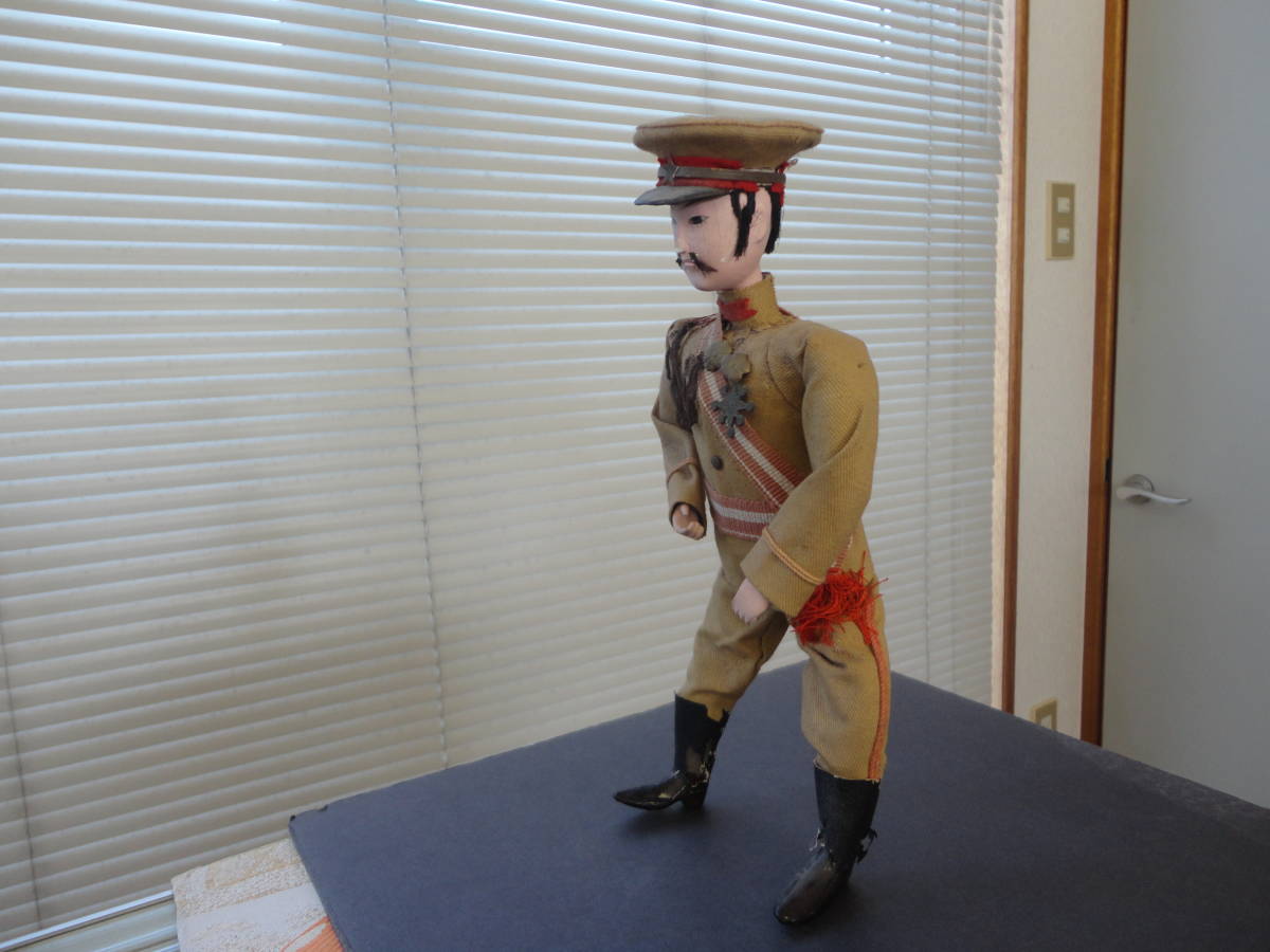 旧家蔵出し品：日本人形　旧日本軍兵隊　アンティーク　時代物_画像4