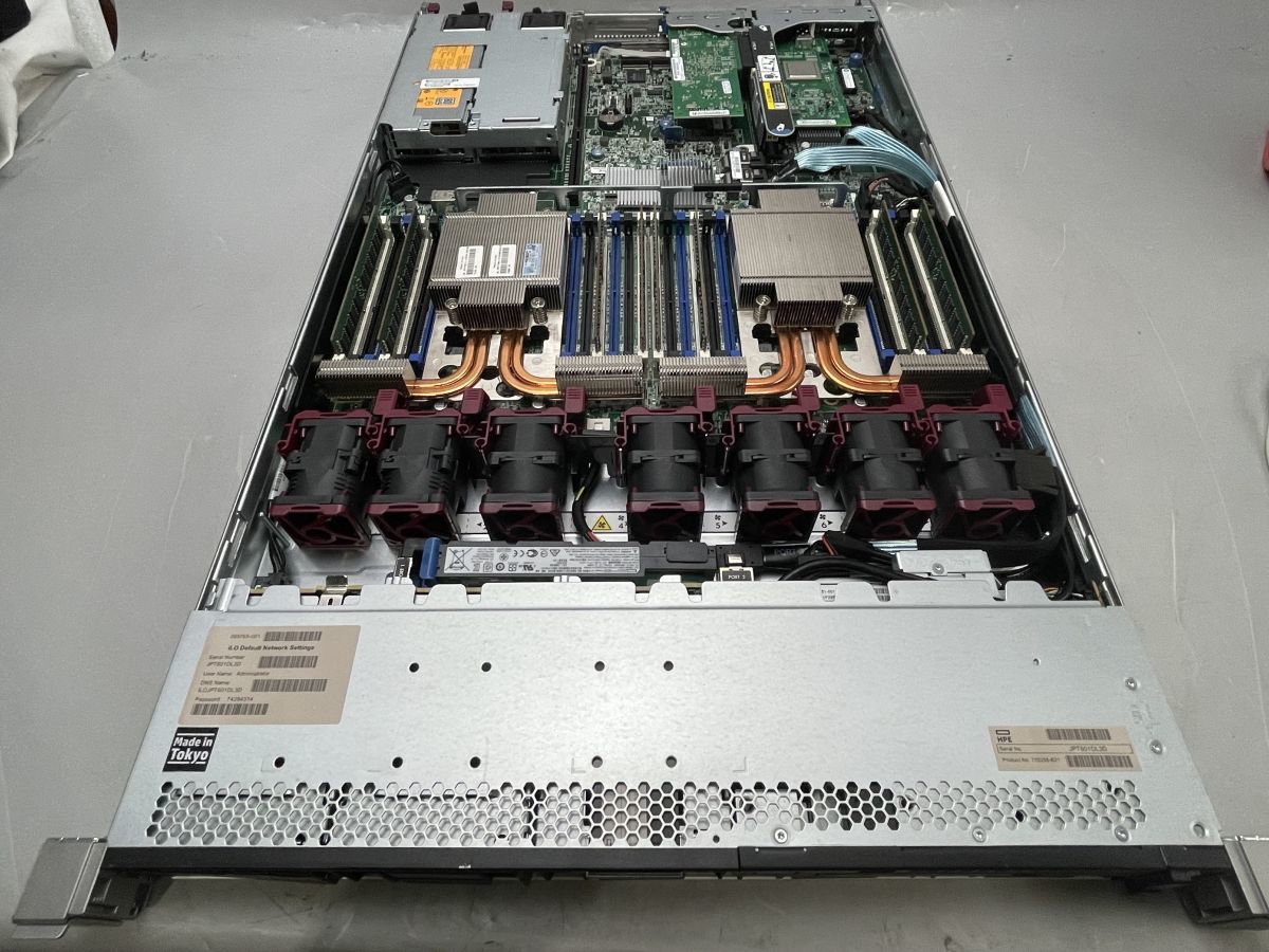 ★1円スタート★HP Proliant DL360 Gen9 Xeon E5-2687W v3 64GB★現状引渡★ストレージ/OS無★システム情報確認までの動作確認★_画像3