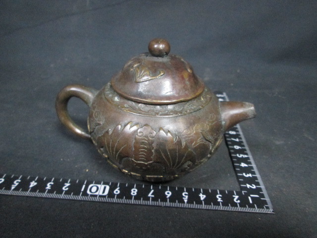 人気提案 珍品 唐物 砲弾 漢詩 在銘 戦争資料 古銅 花入 傘立て 中国