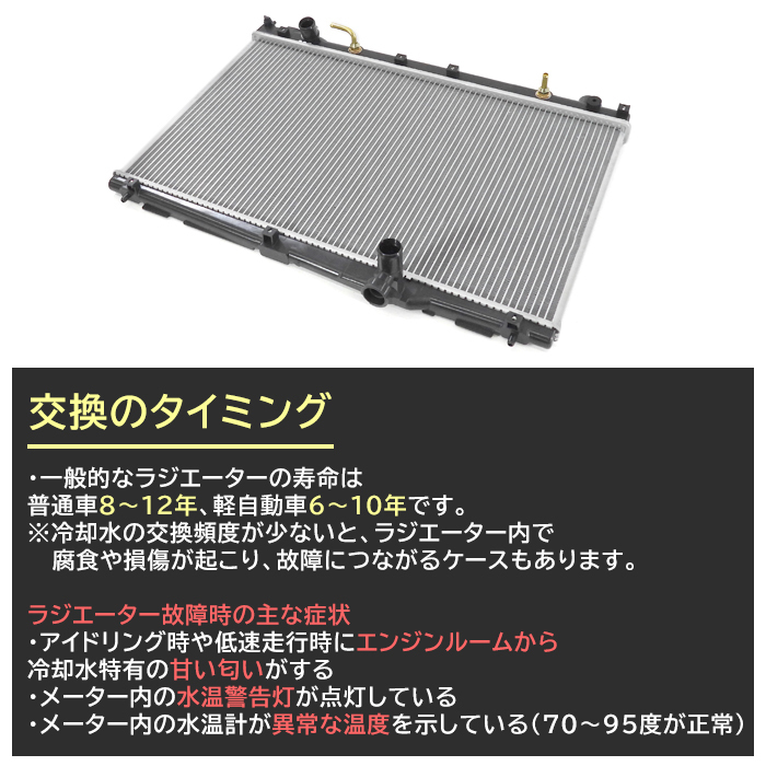 トヨタ ノア/ヴォクシー ZRR70/75G/ZRR70/75W ラジエーター 半年保証 純正同等品 16400-28290 16400-28360 互換品_画像2