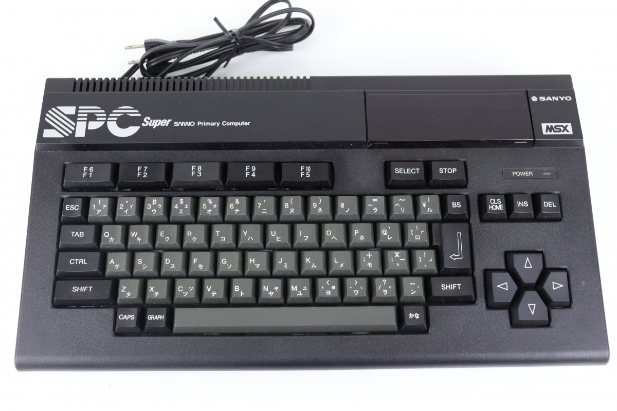 【通電OK】SANYO PHC-SPC MSX パーソナルコンピューター サンヨー パソコン ブラックカラー 黒 電子機器 003IBIA29_画像2