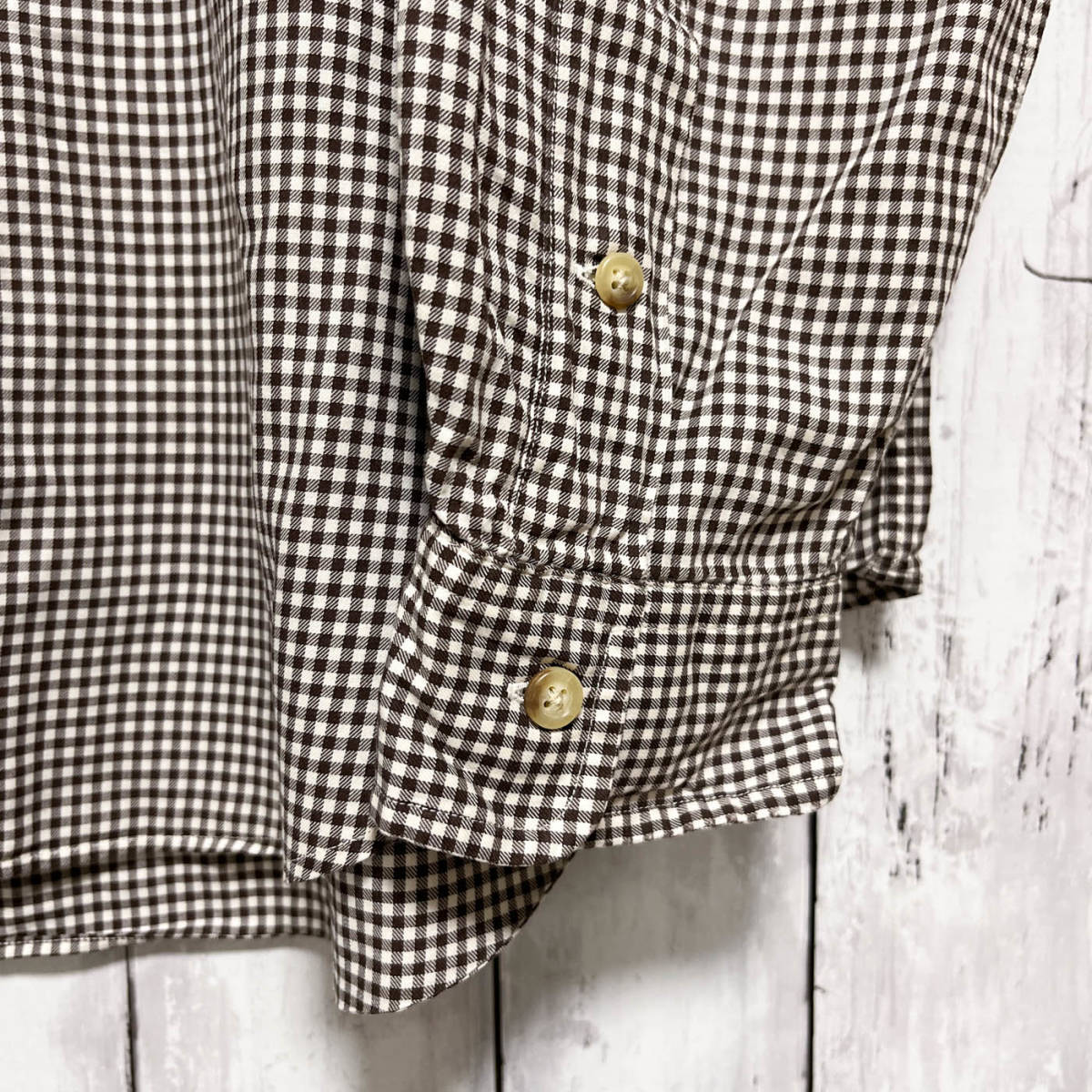 ラルフローレン Ralph Lauren チェックシャツ 長袖シャツ メンズ ワンポイント コットン100% Lサイズ 3‐987