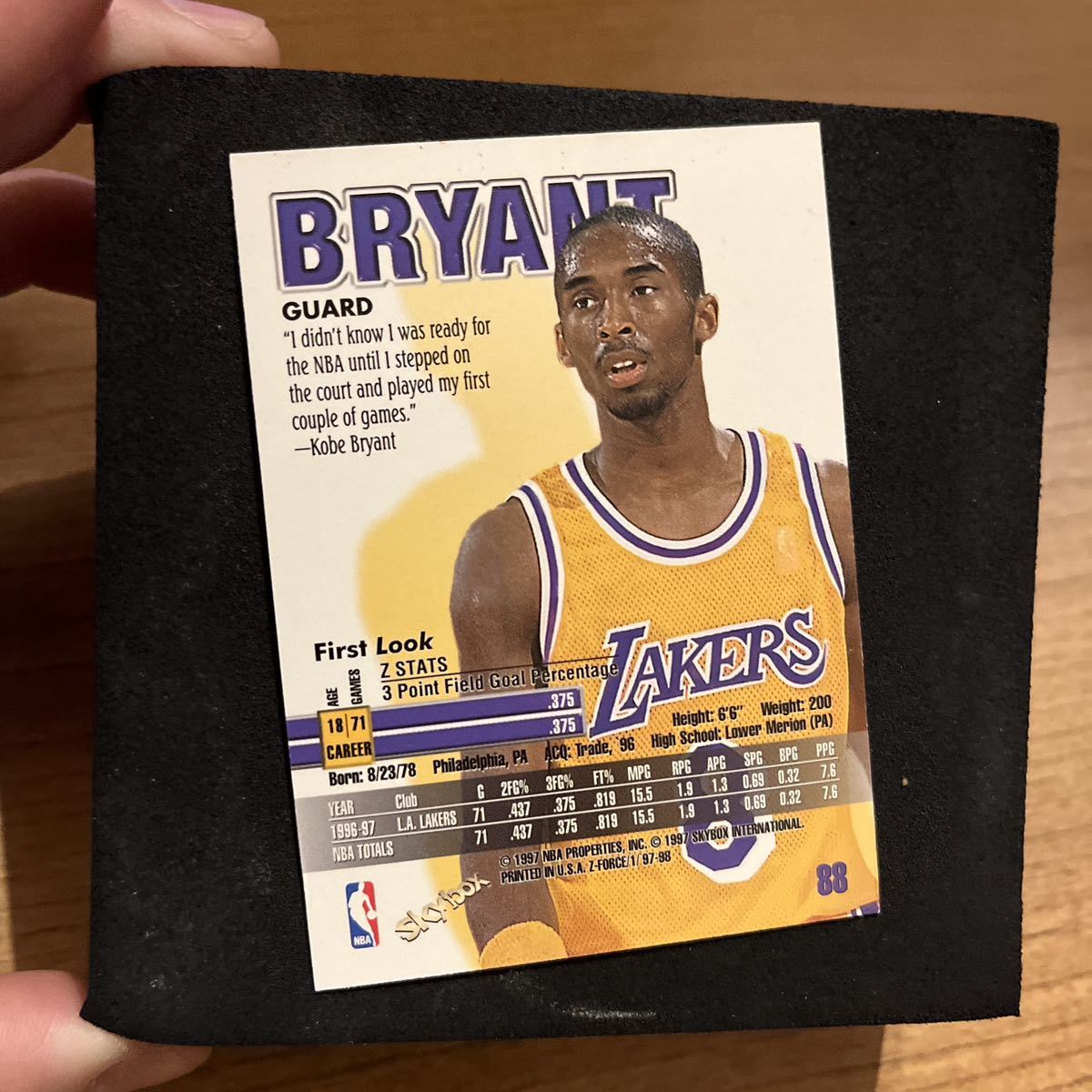 Kobe Bryant 1997 Z-Force コービー ブライアント レイカーズ ルーキーカード　⑤_画像6