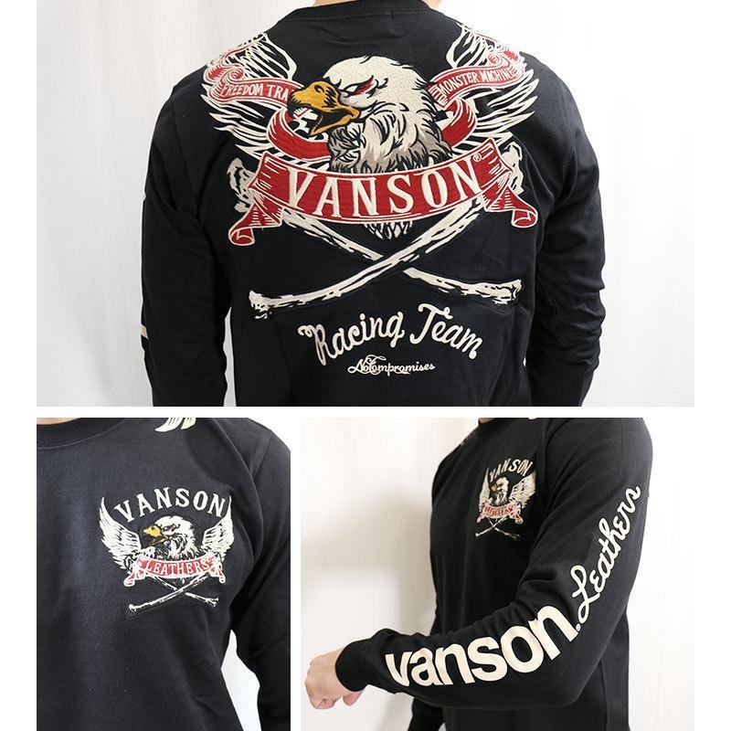 VANSON LEATHERS 【定価7900円】 ロンTEE NVLT-2201 BLACK サイズ XXL_画像3