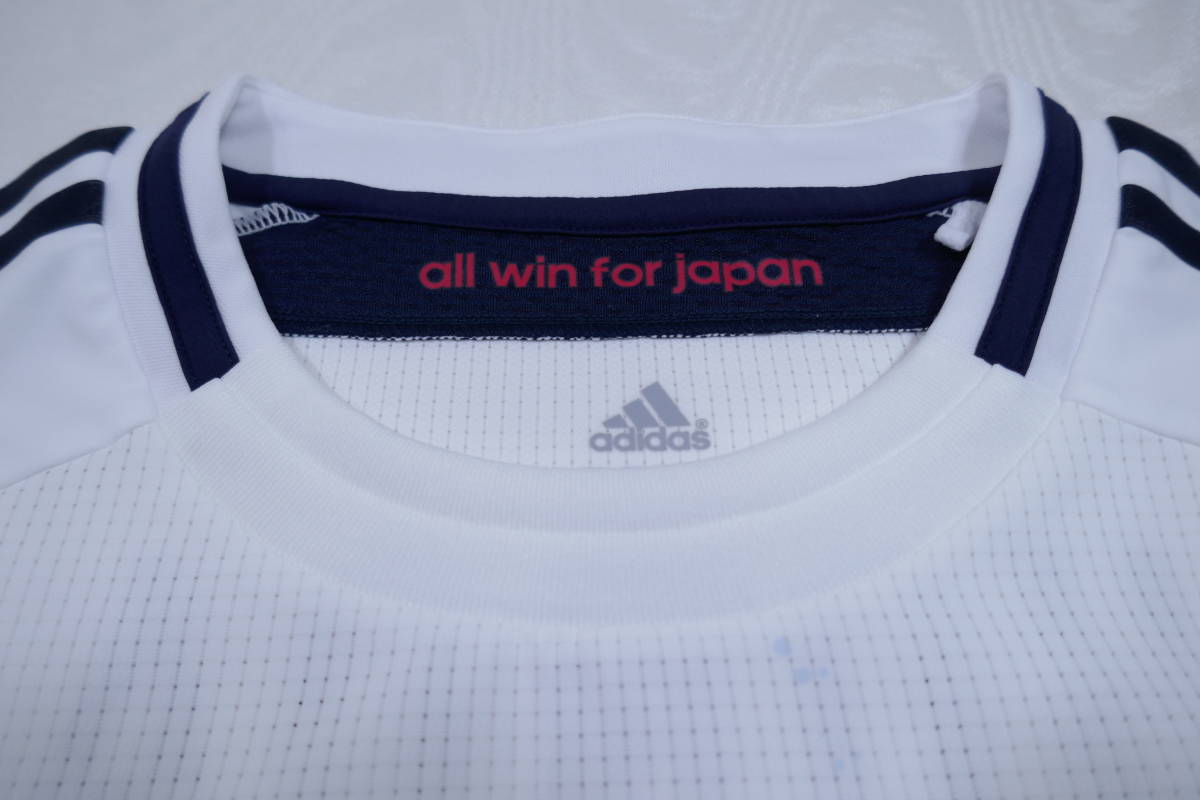 極美品 アディダス クライマクール JAPAN 日本代表 JFA 4 本田 長袖 2012年度 ユニフォーム XO (検 サッカー ワールドカップ オリンピック_画像7