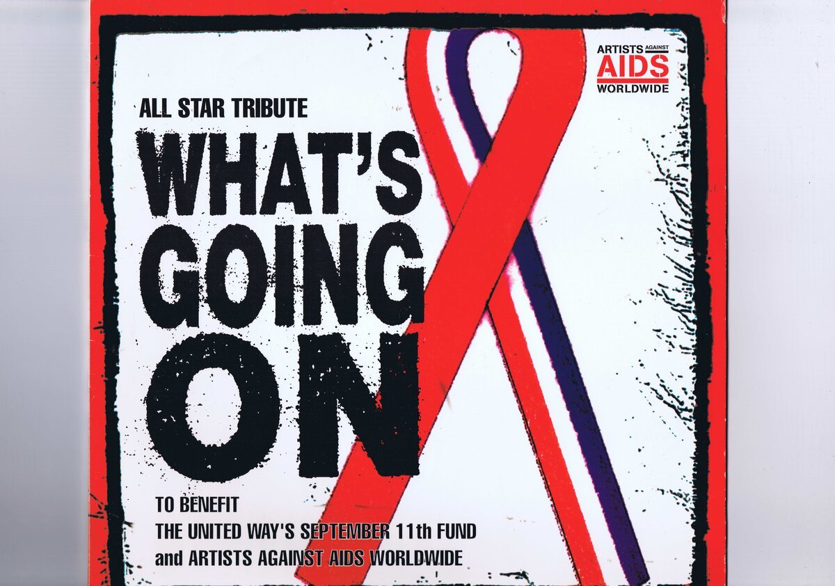 プロモ US盤 12inch Artists Against AIDS Worldwide / What's Going On 盤質良好 オリジナルインナースリーブ付き 44 79675_画像1