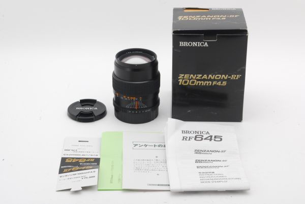 大判、中判カメラ用 [Top Mint] Zenza Bronica ZENZANON-RF 100mm f/4.5 Lens RF645 Box From JAPAN 8554