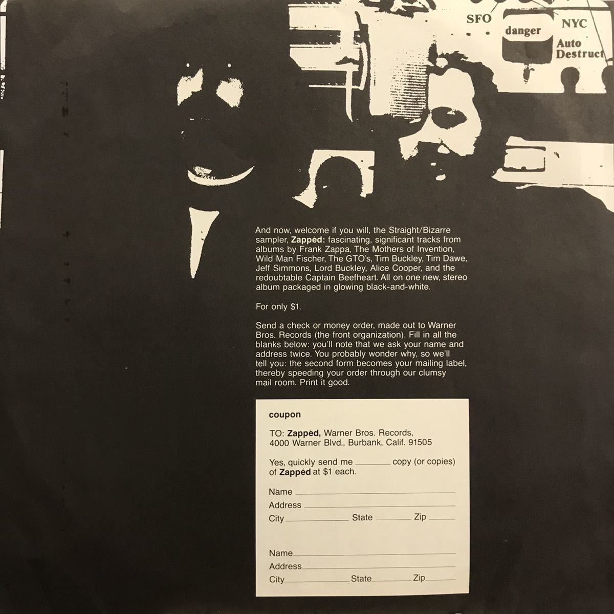 USオリジナル ほぼ美品 シュリンク付 LP Frank Zappa & The Mothers of Invention / Weasels Ripped My Flesh いたち野郎 MS 2028_画像5