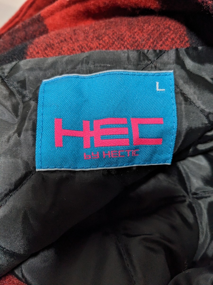 HEC by HECTIC Lサイズ　ジャケット　ウール　フード取り外し可能　ヘック バイ ヘクティク　ジップアップパーカー　フリースジャケット_画像5