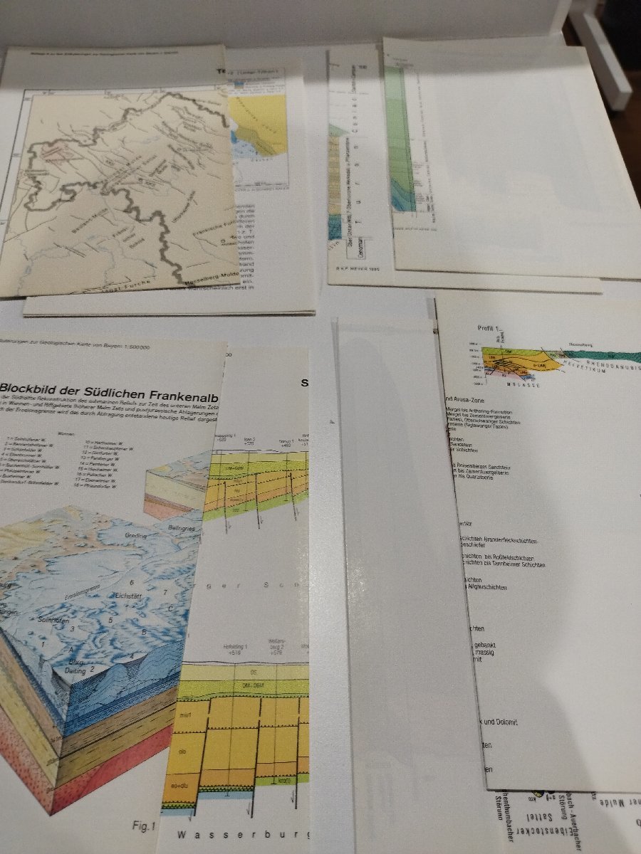 バイエルン州の地質図　別紙地図8枚付き　洋書/ドイツ語/地質学【ac04h】_画像4