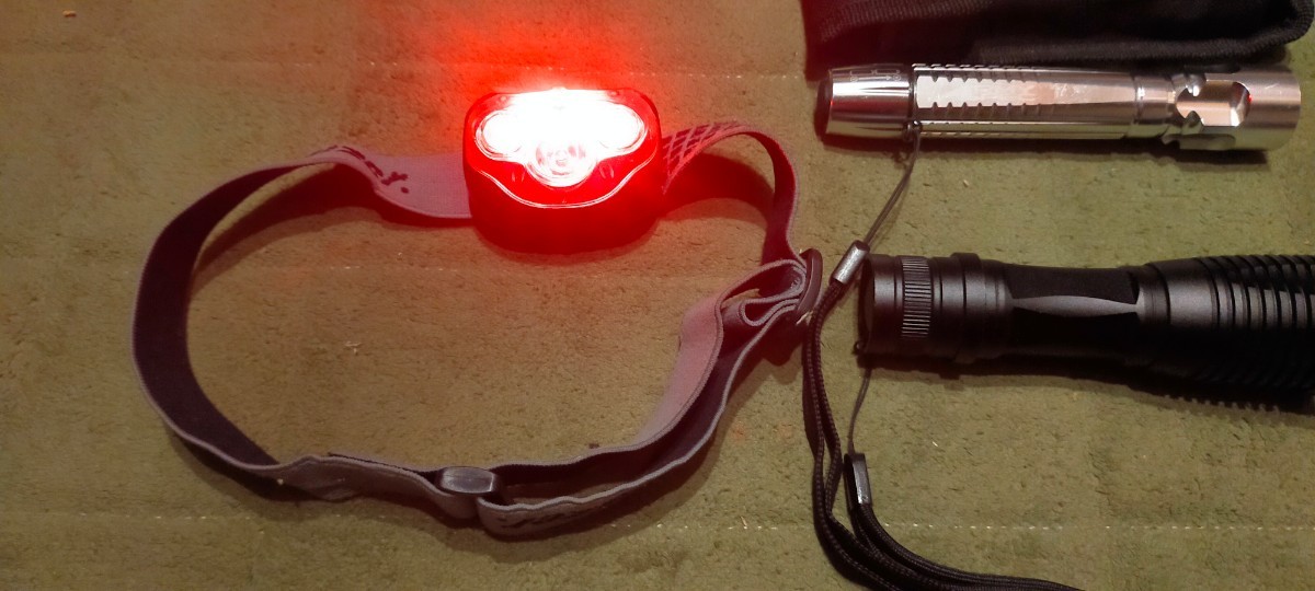 エルパ (ELPA) LEDアルミライト (電池式) ハンドストラップ付き/懐中電灯　LEDヘッドライト 3点セット　ペンライト_画像4