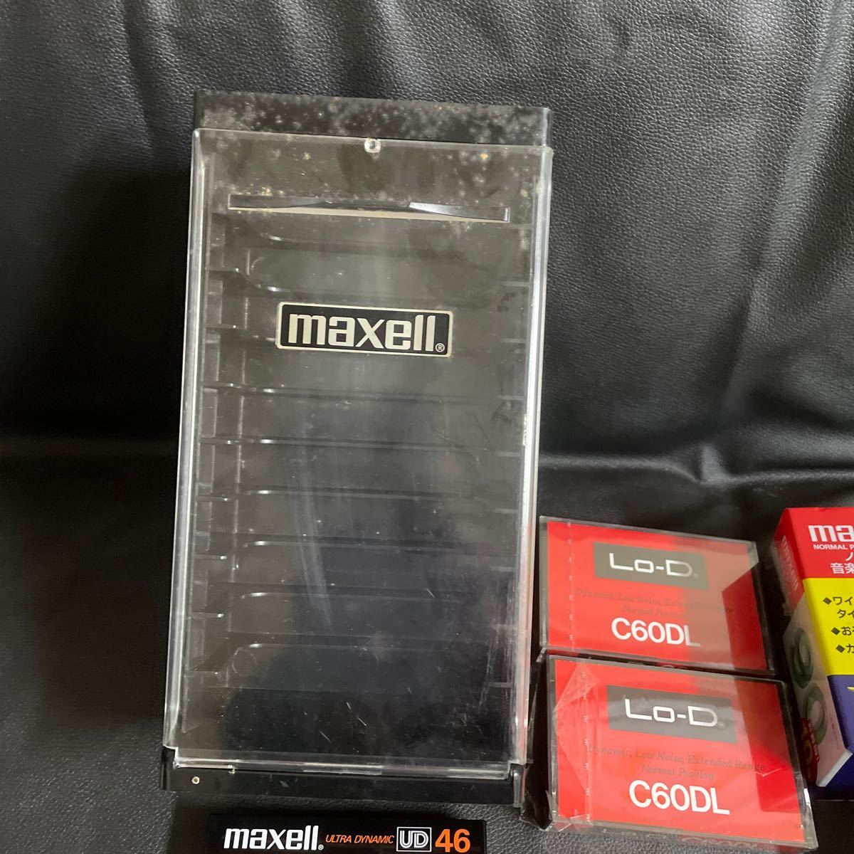 カセットテープ　未開封　ノーマル　24本まとめて　maxell TDK Konica HITACHI 専用ケース_画像2