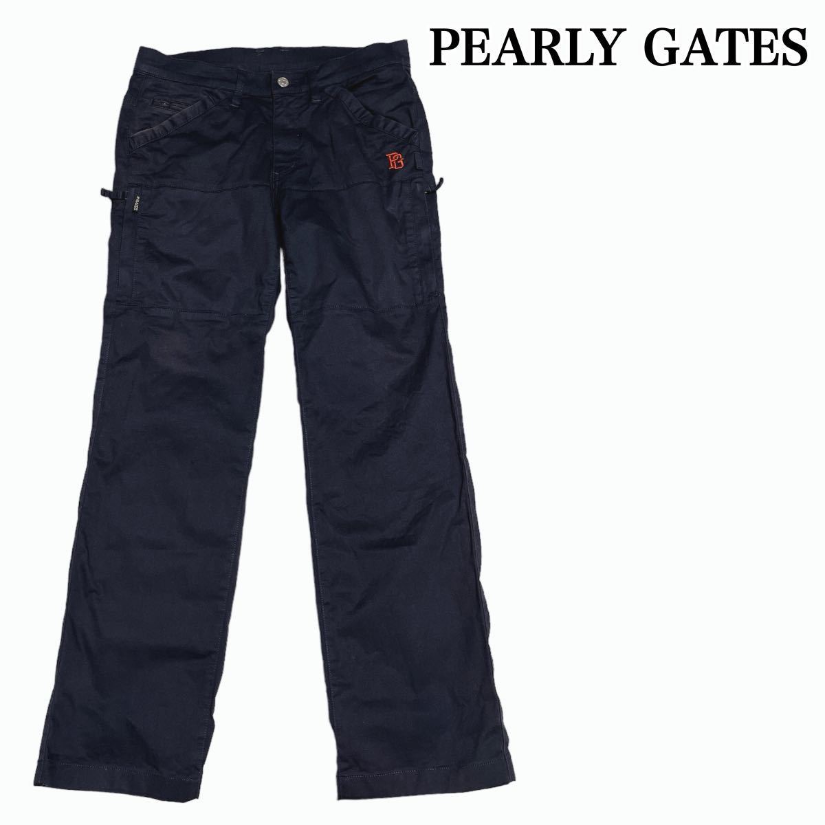 PEARLY GATES パーリーゲイツ ロゴ刺繍 カーゴパンツ スラックス ストレッチ メンズ ゴルフ SIZE 4