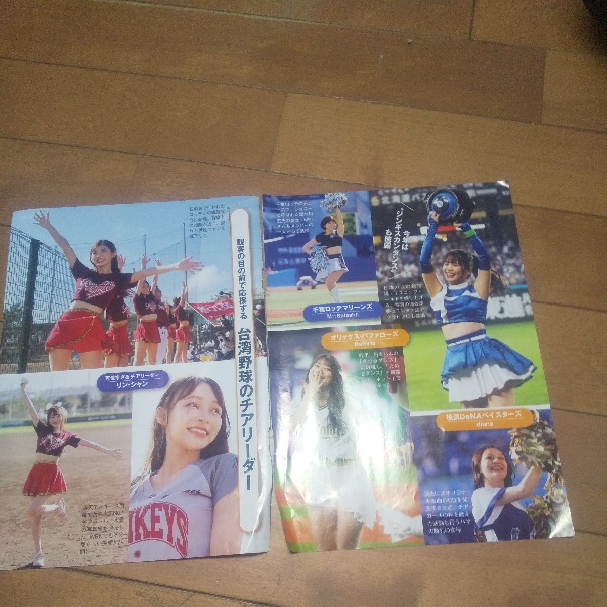 【雑誌切り抜き】 NPB開幕スペシャル ボールパークの元気娘 チアガールの笑顔が見たい! 3P_画像2