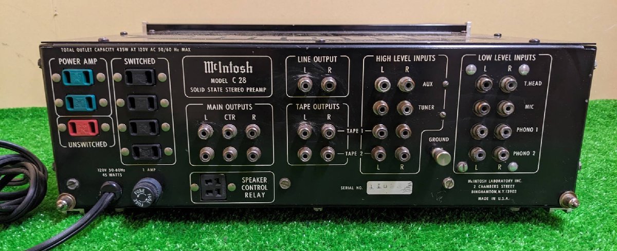 釧路店【現状品】11-57 マッキントッシュ　プリアンプ　Mcintosh C28 通電のみ確認済_画像4