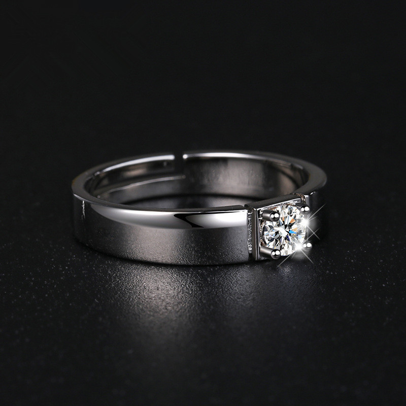 CSN548#★Moissanite S925★シルバー 指輪 メンズ リング ダイヤの指輪 高級感 シンプル ビジネス 婚約 ギフト サイズ調節可_画像2