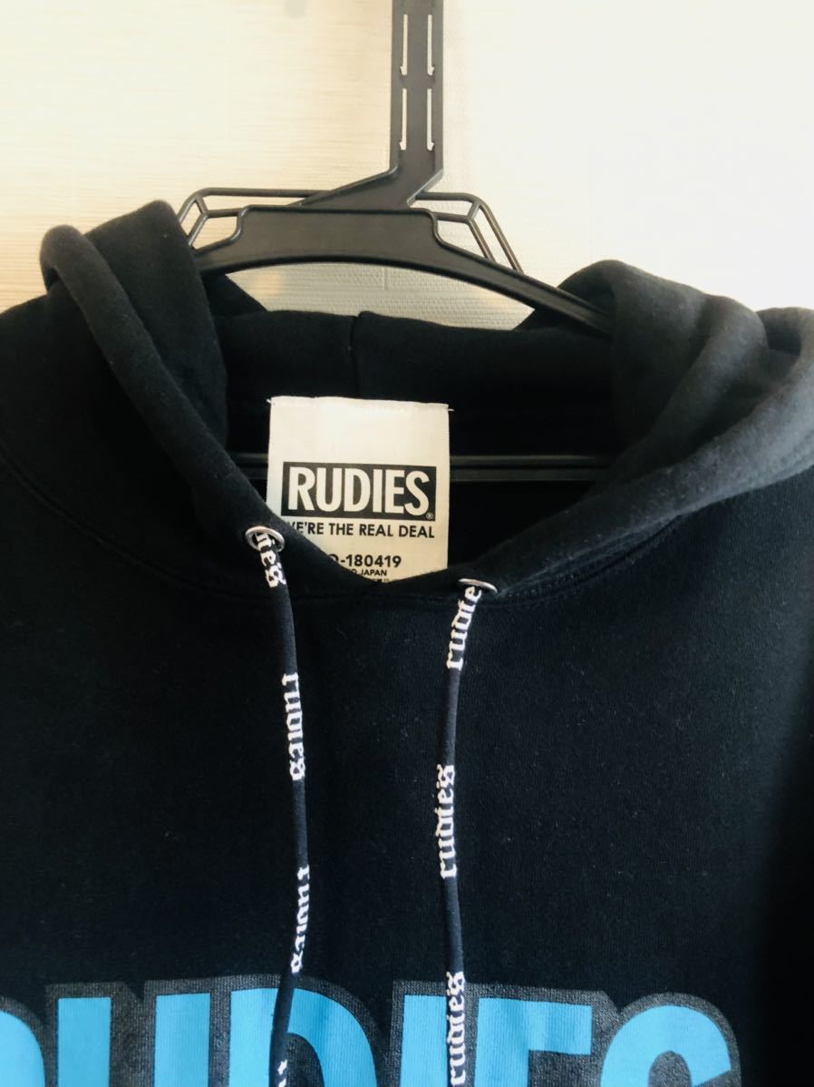 美品　RUDIES パーカー　サイズXL メンズ　ルーディーズ　フーディ　SOLID PHAT HOOD-SWEAT_画像2