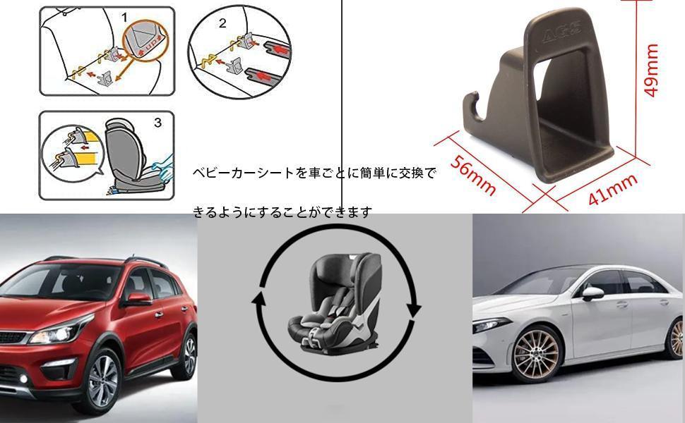  【新品※送料込匿名】ISOFIX ガイドキャップ/チャイルドシート ※全機種対応汎用_画像2