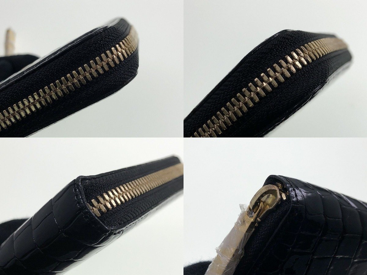 IKEDA Kohgei 池田工芸 クロコダイル オールカット 二つ折り財布 ゴールドパイソン使用 [224614_画像5