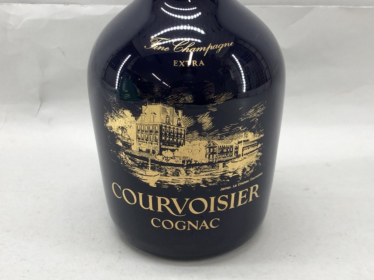 古酒 ブランデー コニャック COURVOISIER クルボアジェ シャトー リモージュ エクストラ ナポレオン 青 陶器[224634_画像3