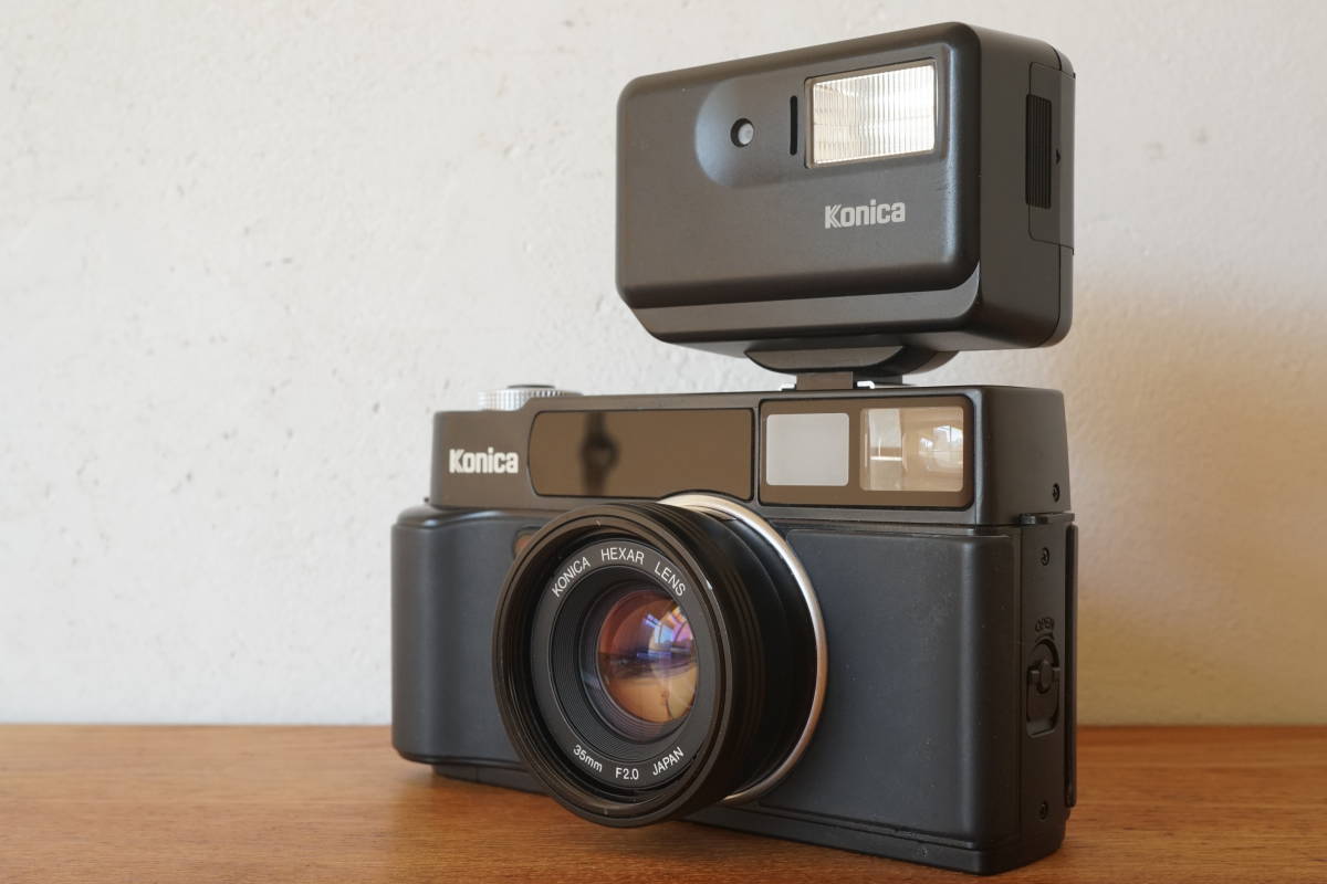 Konica HEXAR 35mm F2.0 ストロボ 説明書付 ◇ Compact Film Camera コニカ ヘキサー ◆ C55 撮影してみました 現状渡_画像3