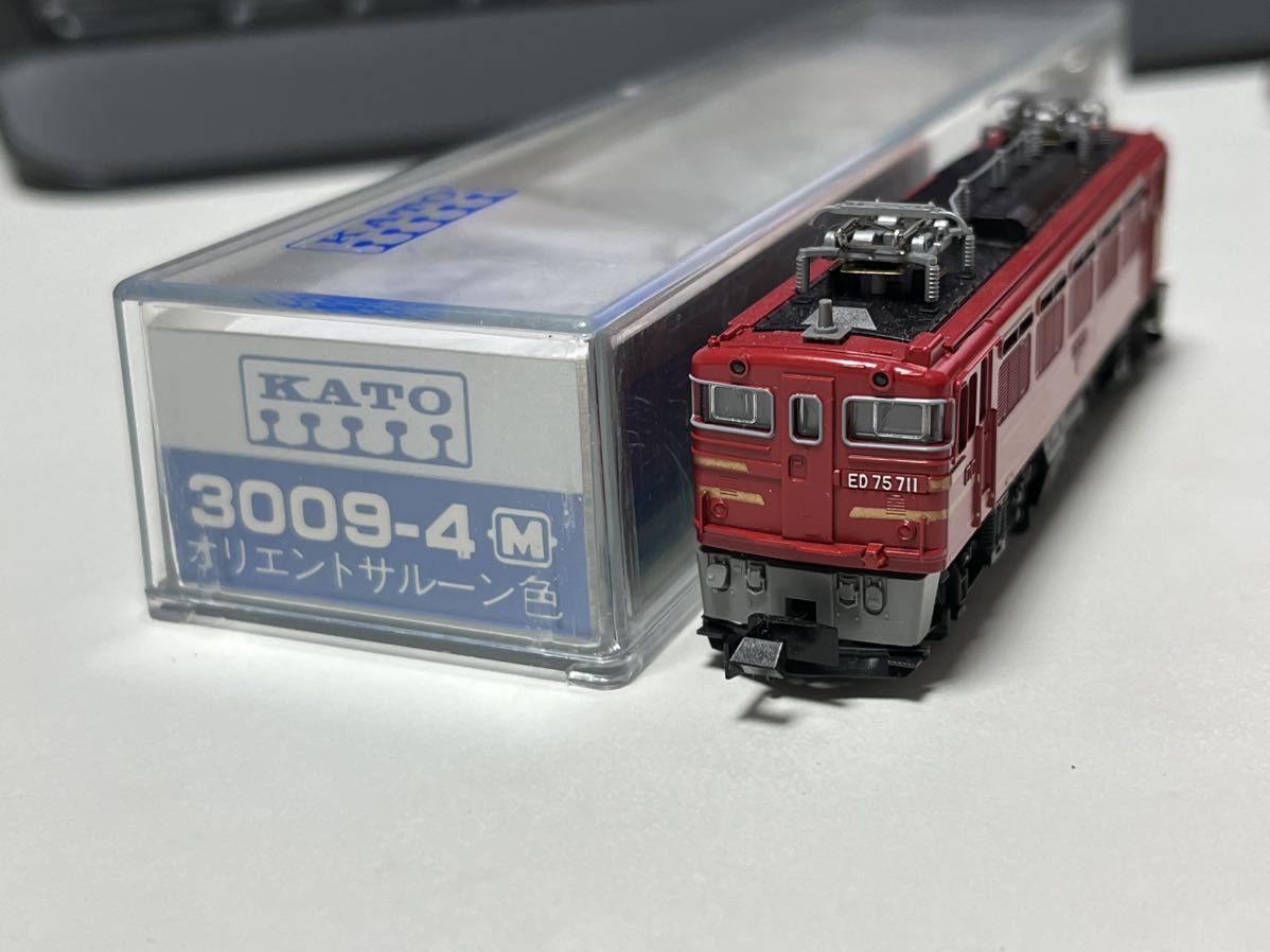 KATO 3009-4 ED75 オリエントサルーン色 電気機関車 ☆ライト点灯・動力OK☆_画像5