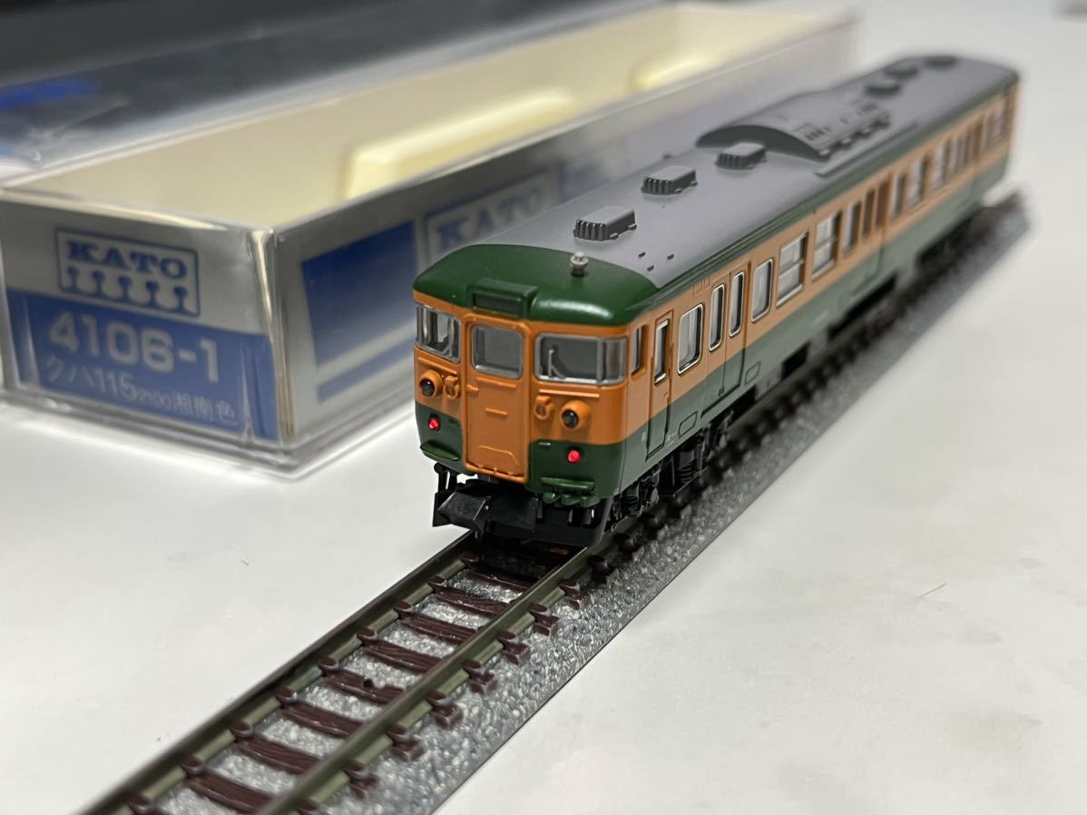 【ジャンク品】KATO 4106-1 クハ115 2100 湘南色 ☆115系 電車☆ライト点灯OK☆_画像8