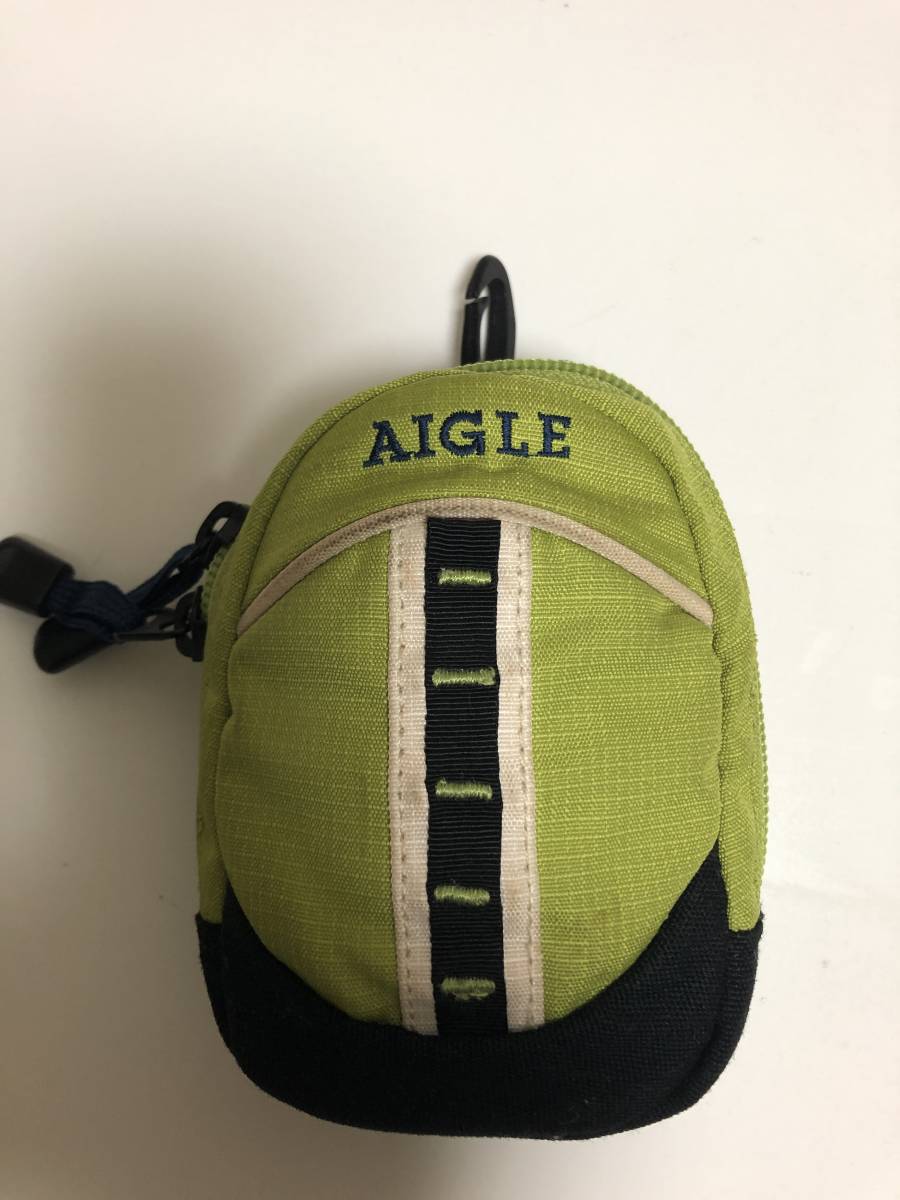 AIGLE エーグル ミニ バッグ 小物入れ ベルト アウトドア(USED）_画像1